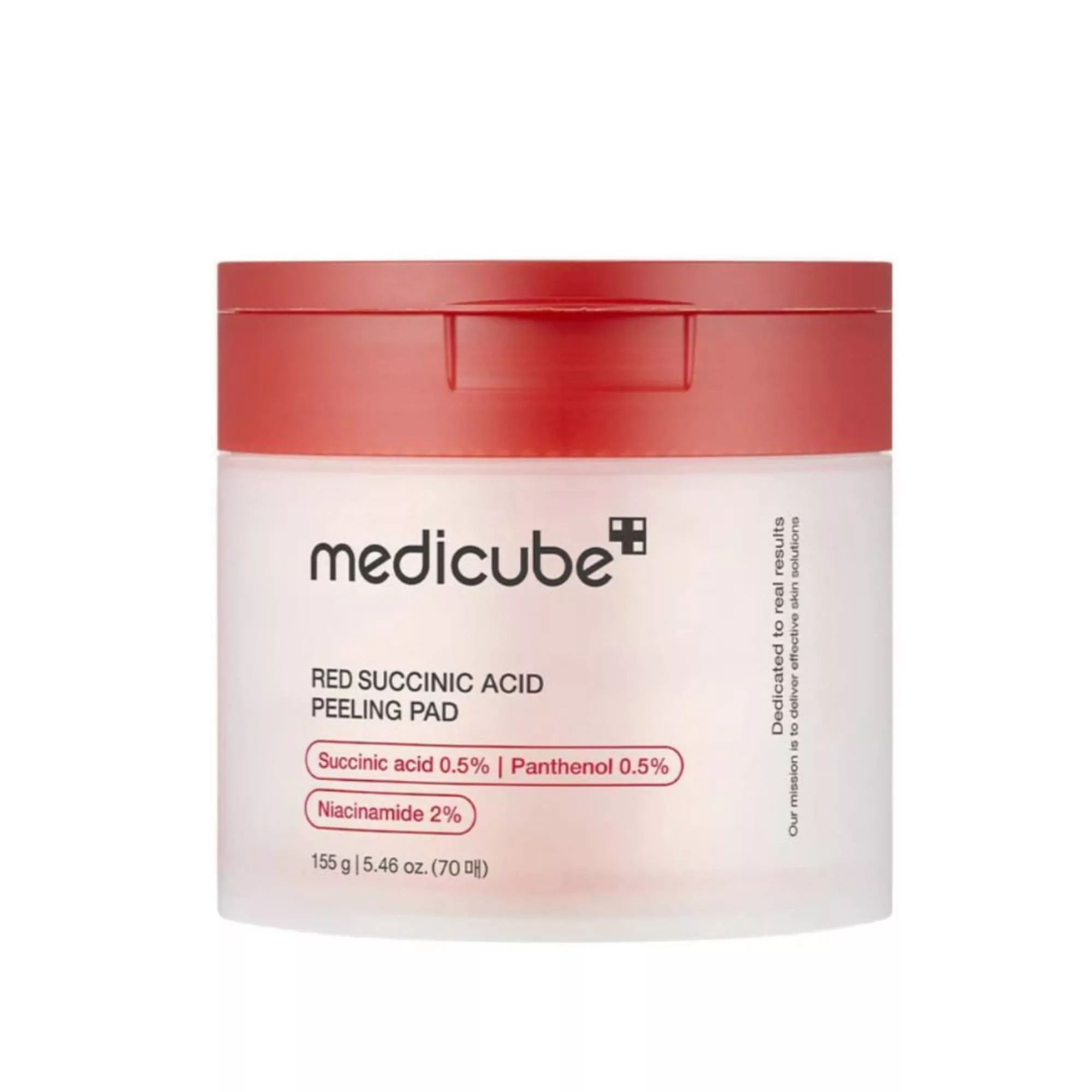 پد لایه بردار پوست مدیکیوب مدل Red Succinic Acid بسته 70 عددی