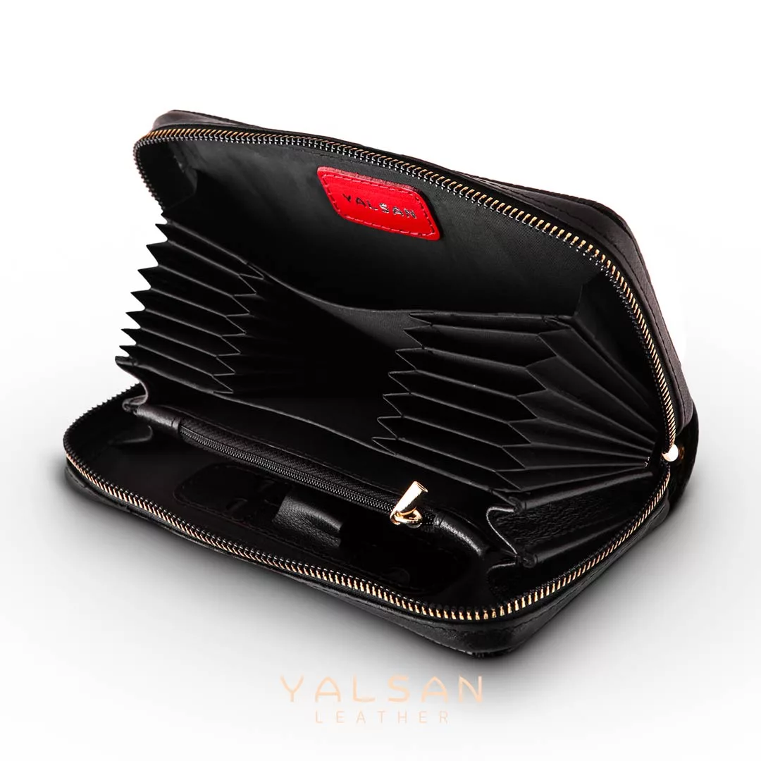 کیف پول چرم یلسان مدل غزال کد MRV-051-msk