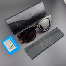 عینک آفتابی مستطیلی آلبرت وگ مدل S31110-C2 Acetate Avantgarde Visionary