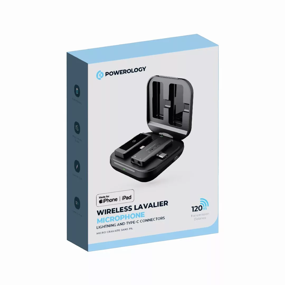 ست میکروفن بی سیم پاورولوجی مدل Lavalier - MFI Pwmic