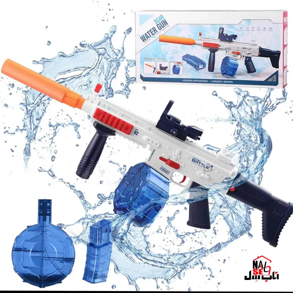 تفنگ آب پاش ناب سل مدل شارژی طرح mp5 کد 01