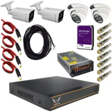 پک سیستم امنیتی دوربین مداربسته رایمون مدل 2 مگاپیکسل کد  RP-2MP-MS1T-4C-22