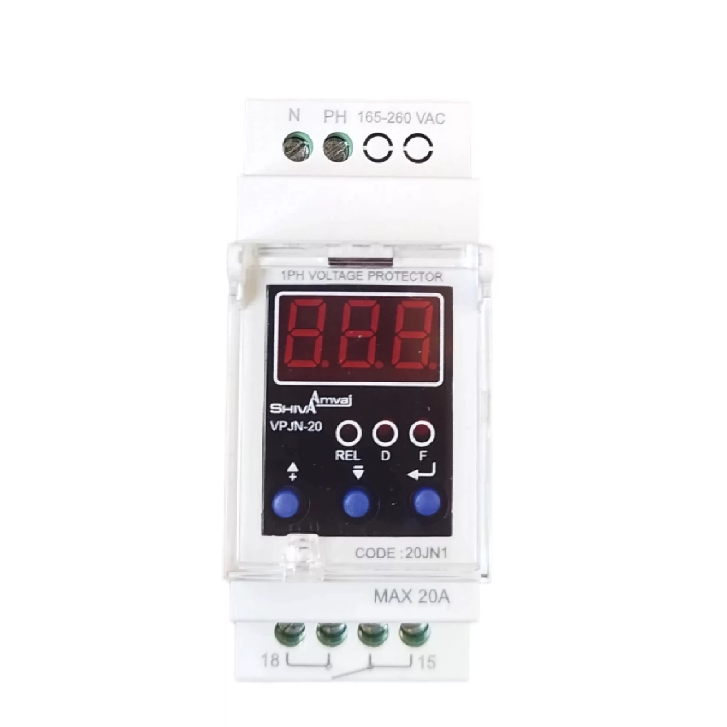 محافظ ولتاژ شیوا امواج مدل دیجیتالی VPJN-20 کد 20JN1 بسته ده عددی