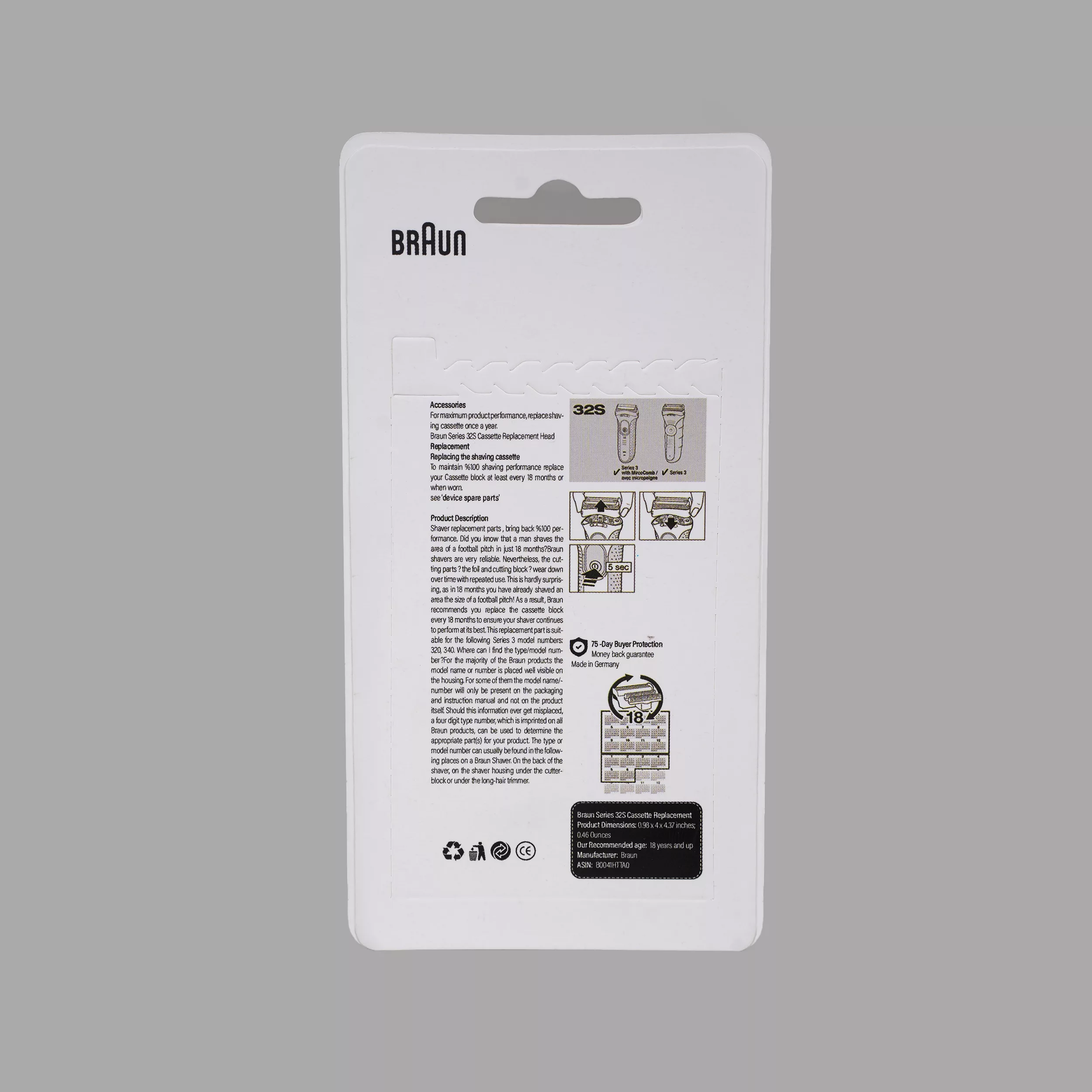 تیغ و شبکه براون مدل Series 3 کد 32S