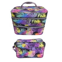 کیف لوازم آرایش و گریم زنانه کد 0053 مجموعه 2 عددی