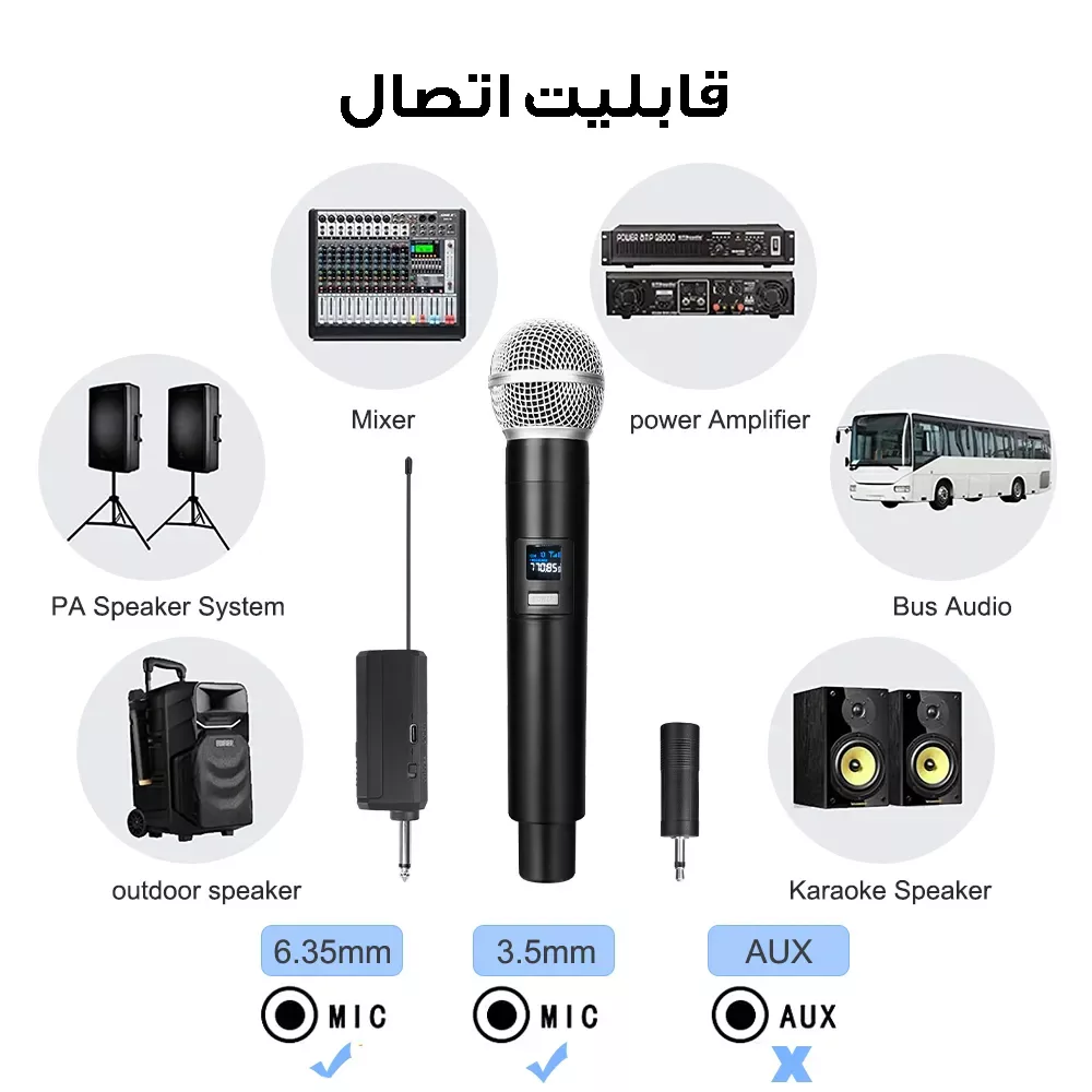 میکروفن بی سیم دستی مدل Cardiod-58