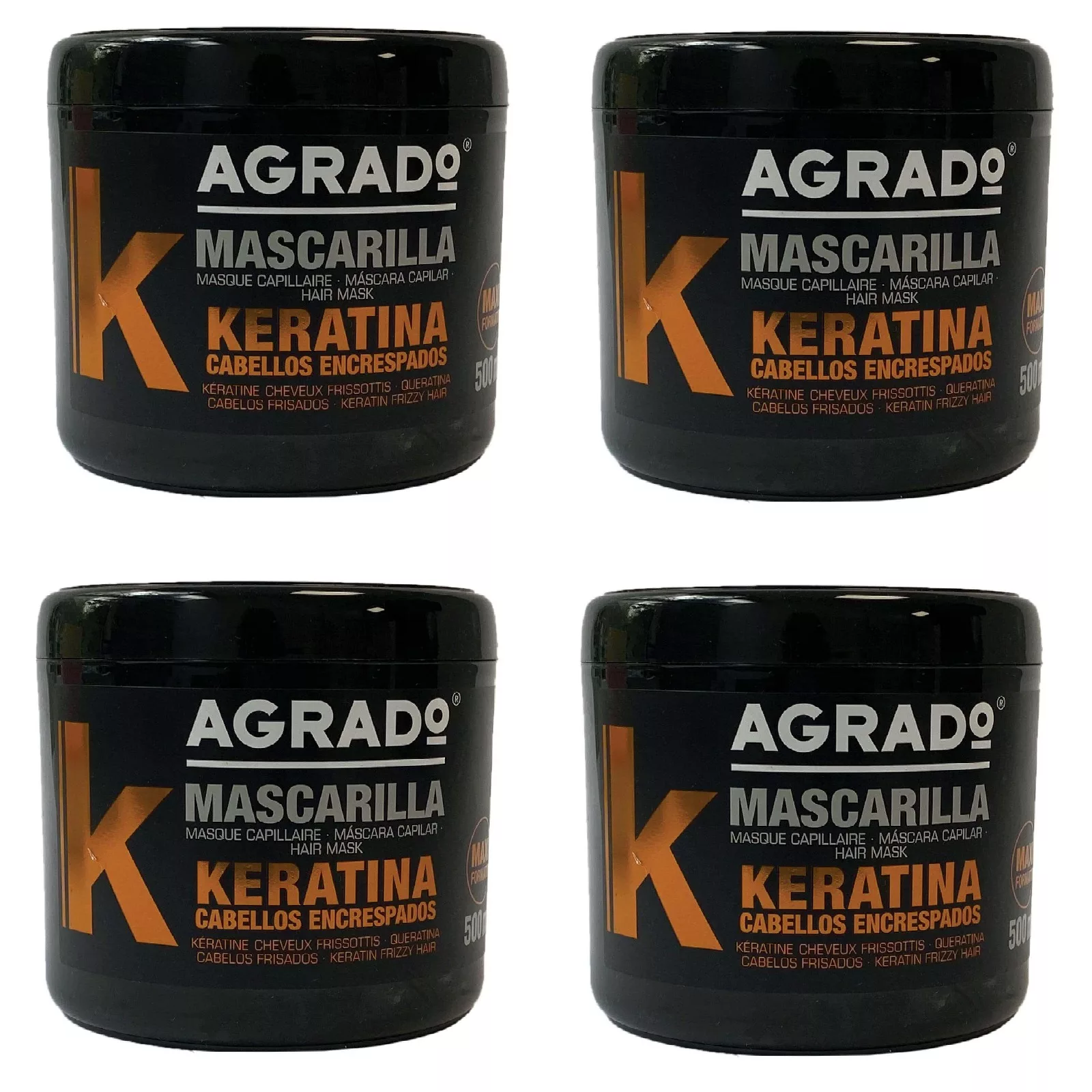 ماسک مو آگرادو مدل Keratin حجم 500 میلی لیتر بسته 4 عددی