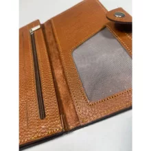 کیف پول مدل چرم طبیعی کد 1001 رنگ عسلی
