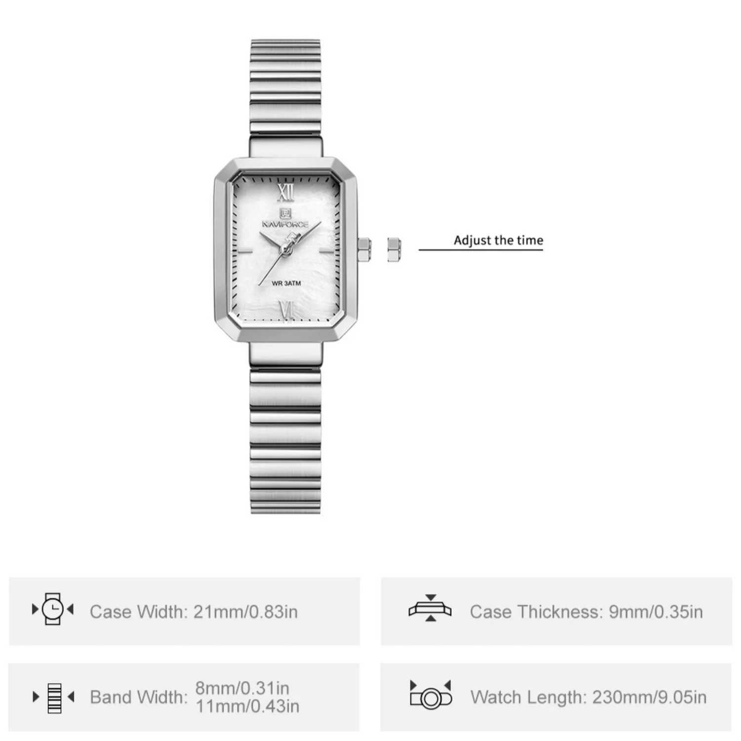 ساعت مچی عقربهای کوارتز زنانه نیوی فورس مدل NF5050SS