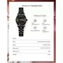 ساعت مچی عقربهای زنانه مدل کوارتز کلاسیک دی دیت بند استیل طرح تراش الماسی کد C1.9