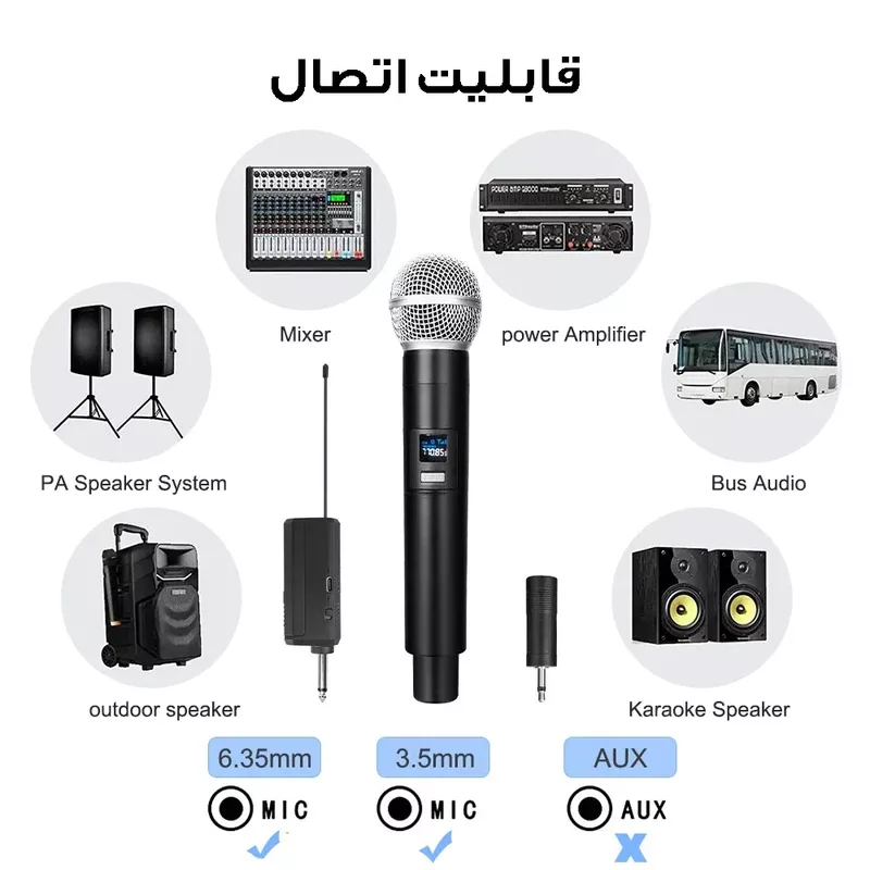 میکروفن بی سیم مدل شارژی کد 58