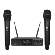 میکروفن بی سیم مدل دو کانال دستی کد TW100