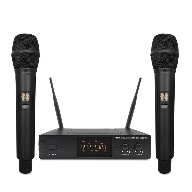 میکروفن بی سیم مدل دو کانال دستی کد TW100