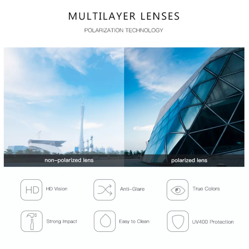 عینک آفتابی مستطیلی پلاریزه مورل مدل 9504C4