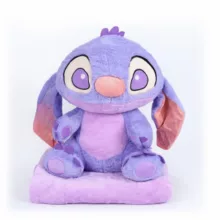 عروسک بالشتی طرح استیج مدل نشسته کد JI110 ارتفاع 50 سانتی‌متر به همراه پتو