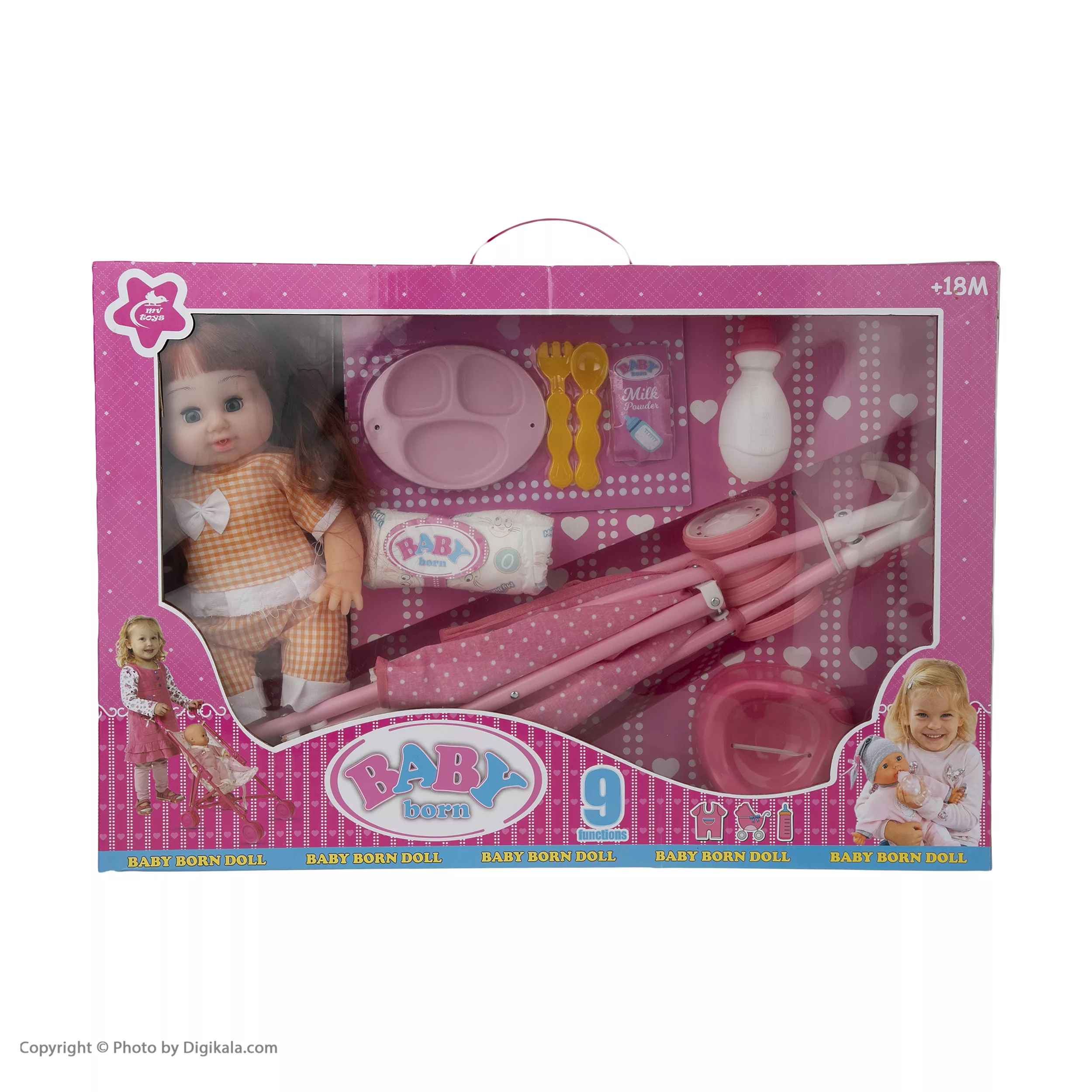 عروسک بیبی بورن طرح نوزاد مدل VSD20-1 ارتفاع 35 سانتی متر