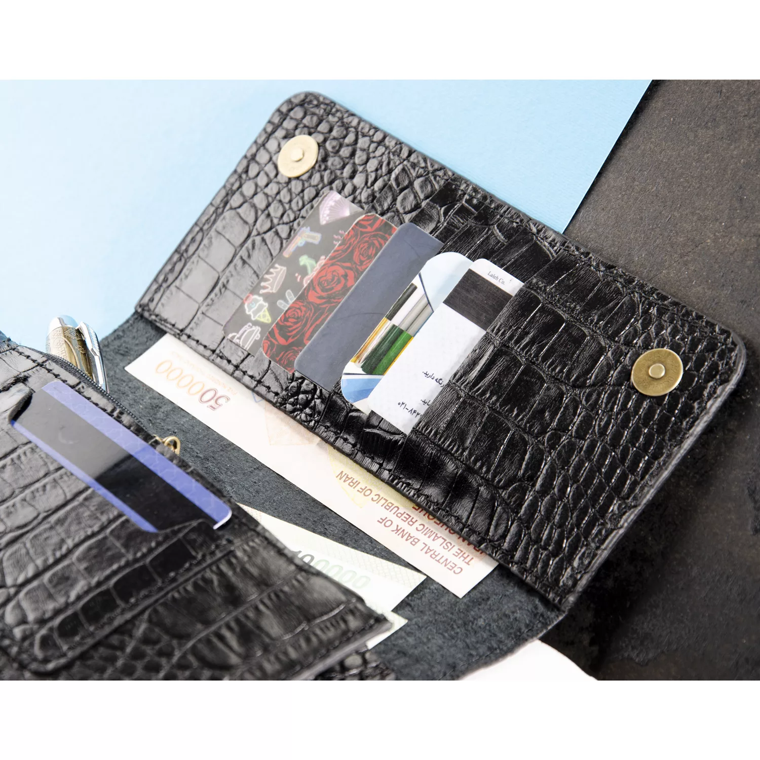 کیف پول چرم عطارد مدل K08