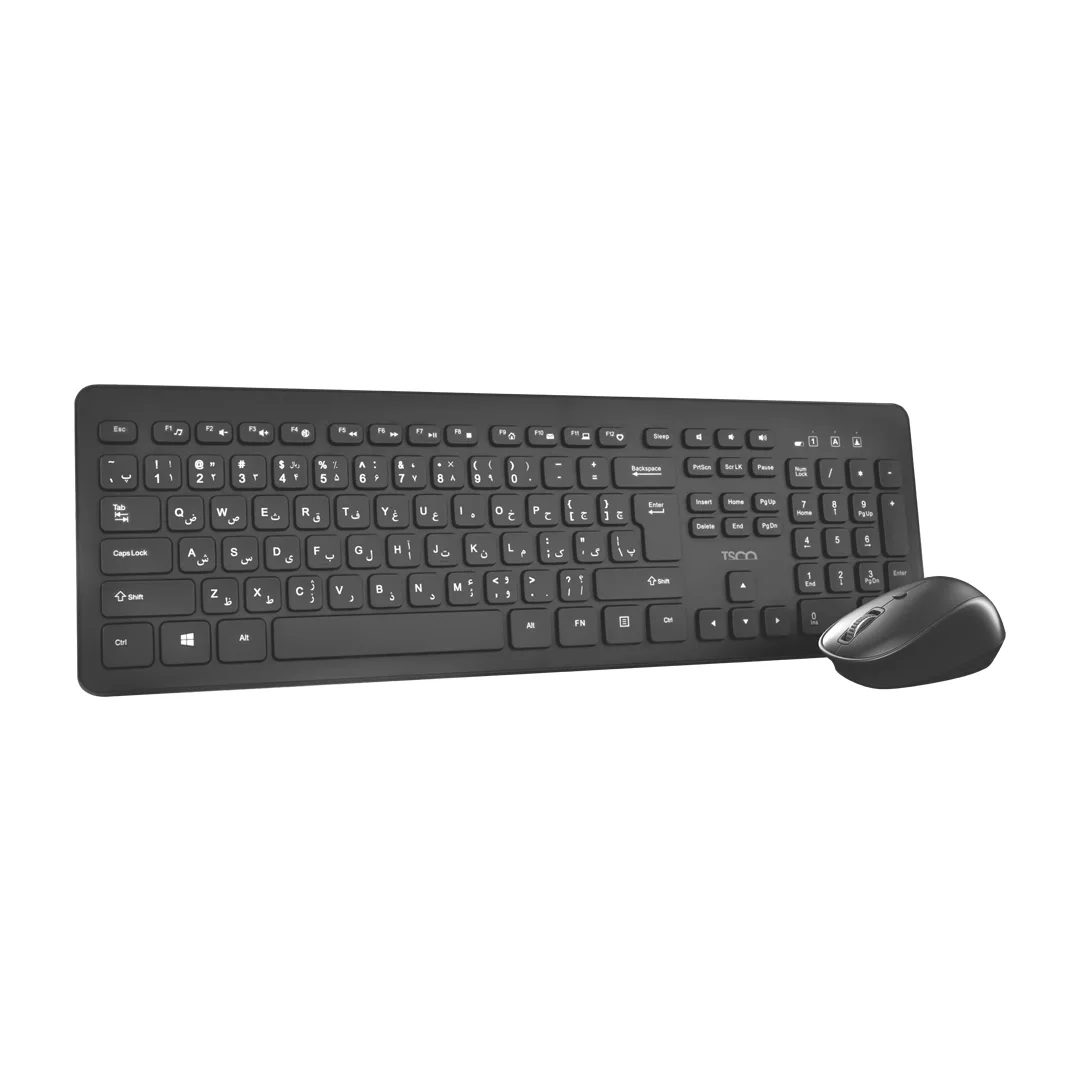 کیبورد و ماوس بی سیم تسکو مدل TKM 7011WN سوئیچ ممبران، Full-Size
