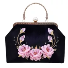 کیف مجلسی زنانه مدل روباندوزی بهاری