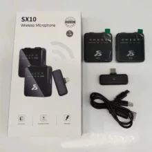 ست میکروفن بی سیم مدل SX10 Dual با درگاه اتصال Type-c