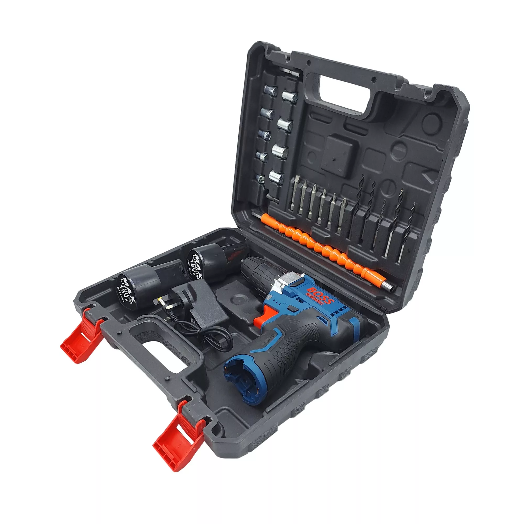 مجموعه 28 عددی دریل پیچ گوشتی شارژی صنعتی باس مدل LIFE_STYLE کد 02