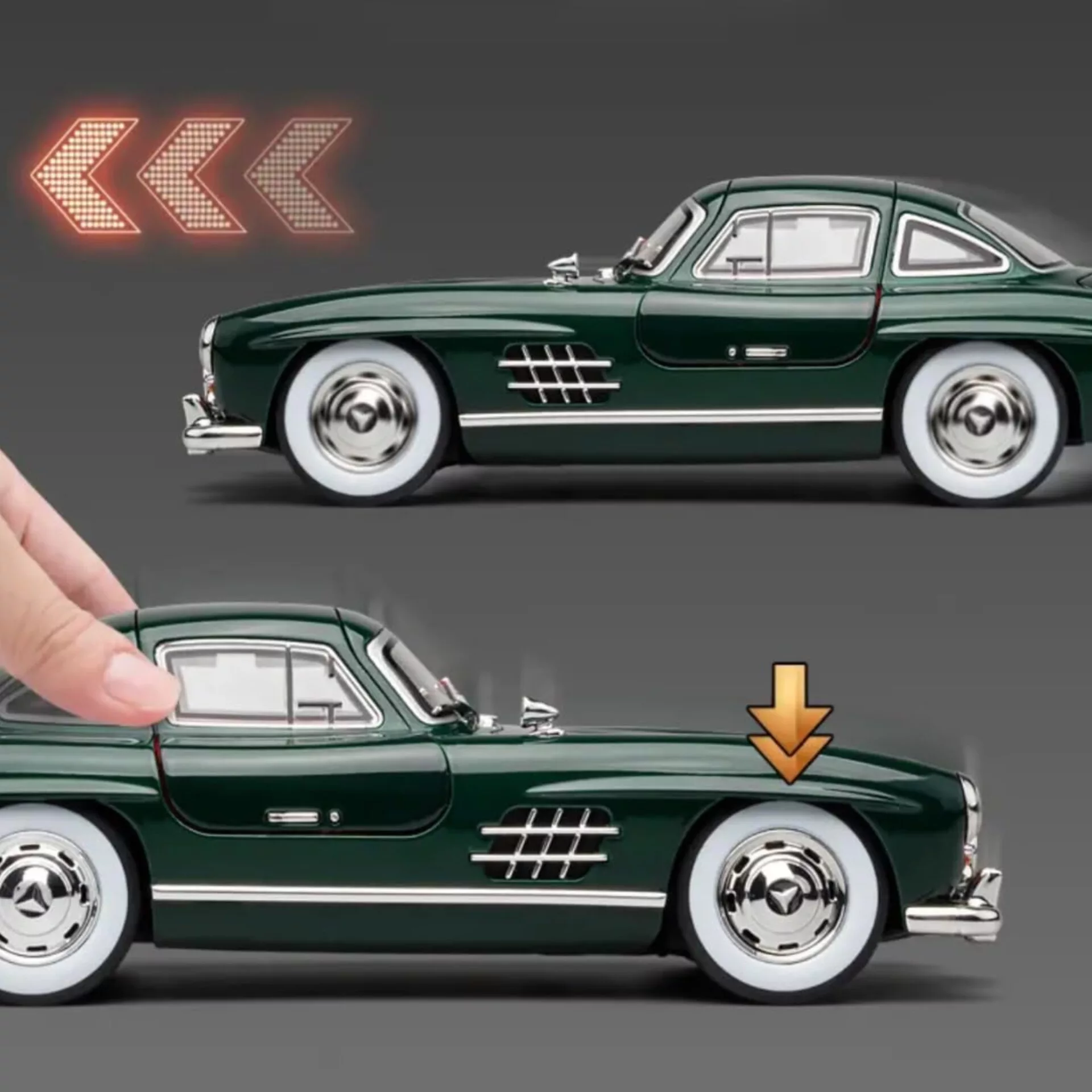 ماکت ماشین ناب سل مدل بنز کلاسیک اس ال Mercedes benz SL300 به همراه جاسوییچی