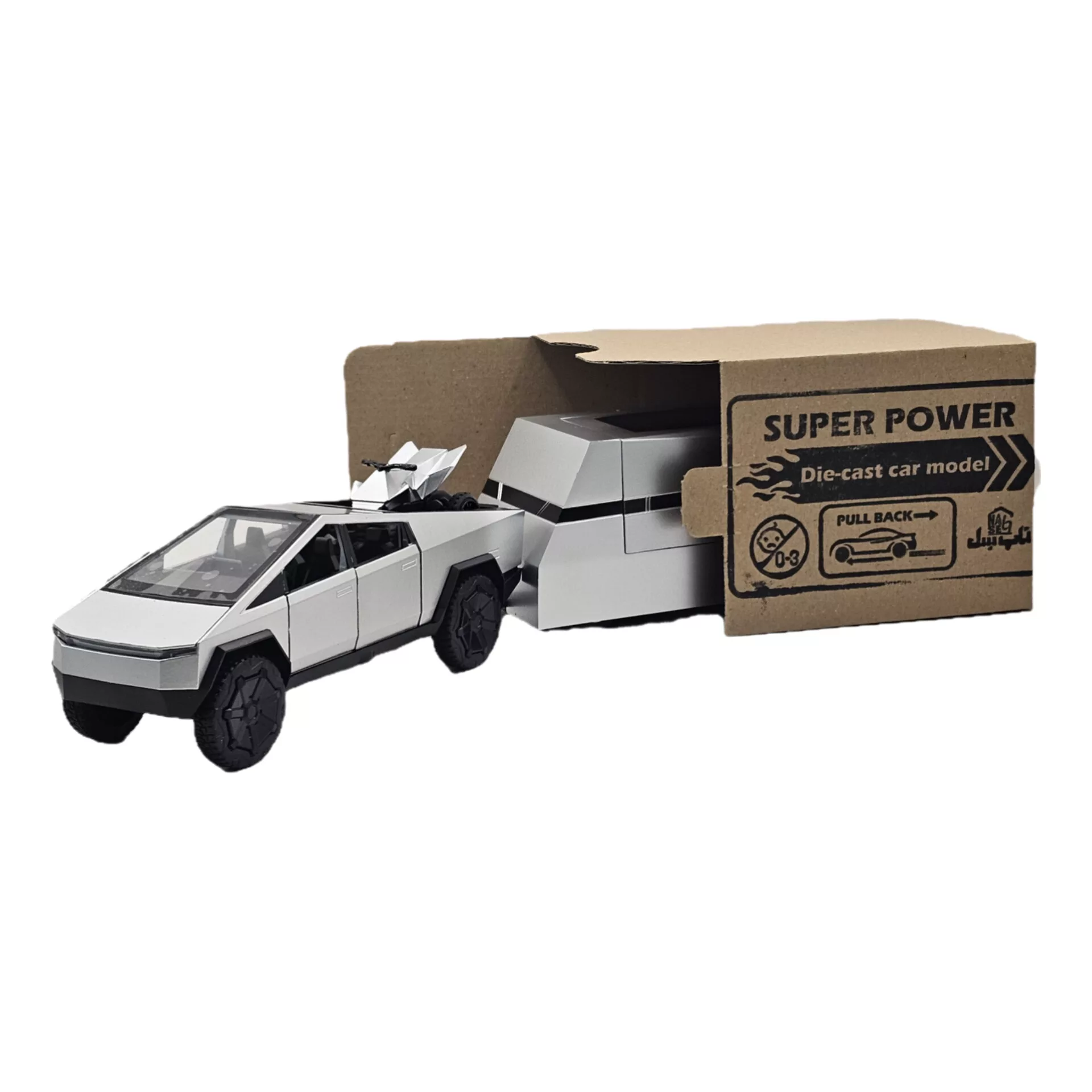 ماکت ماشین ناب سل مدل تسلا سایبر تراک مجموعه سه عددی