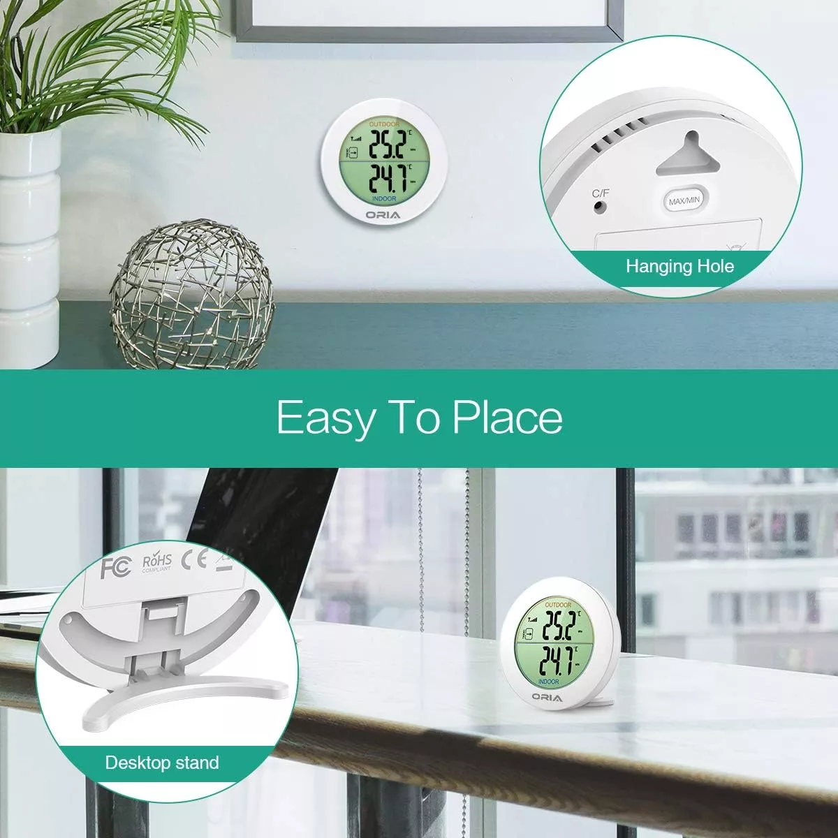 دماسنج دیجیتالی اوریا مدل WA9W