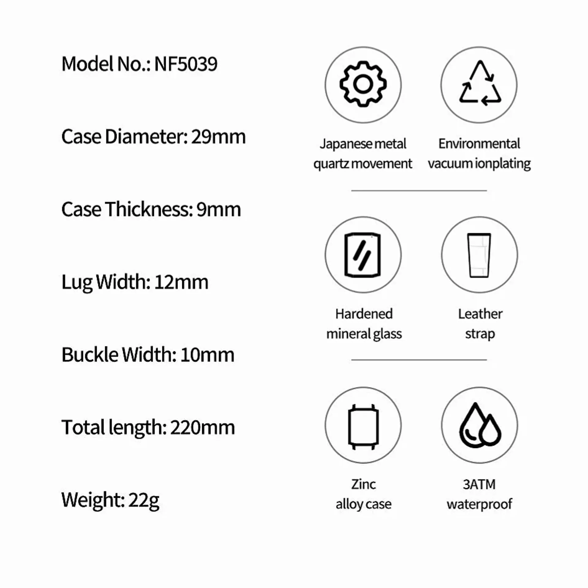 ساعت مچی عقربه ای زنانه نیوی فورس مدل NF5039