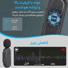 میکروفن یقه ای بی سیم مدل K61 dual Lightning