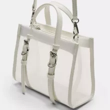 کیف دستی زنانه استرادیواریوس مدل Mesh tote 2025