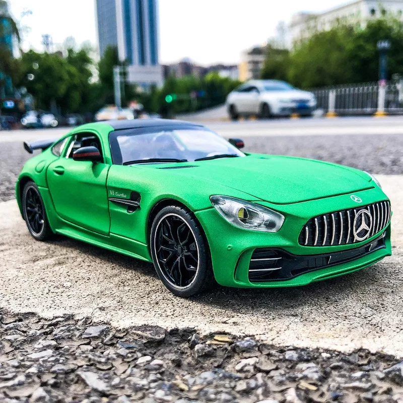 ماکت ماشین مدل فلزی 6درب بازشو موزیکال BENZ AMG GT دودزا