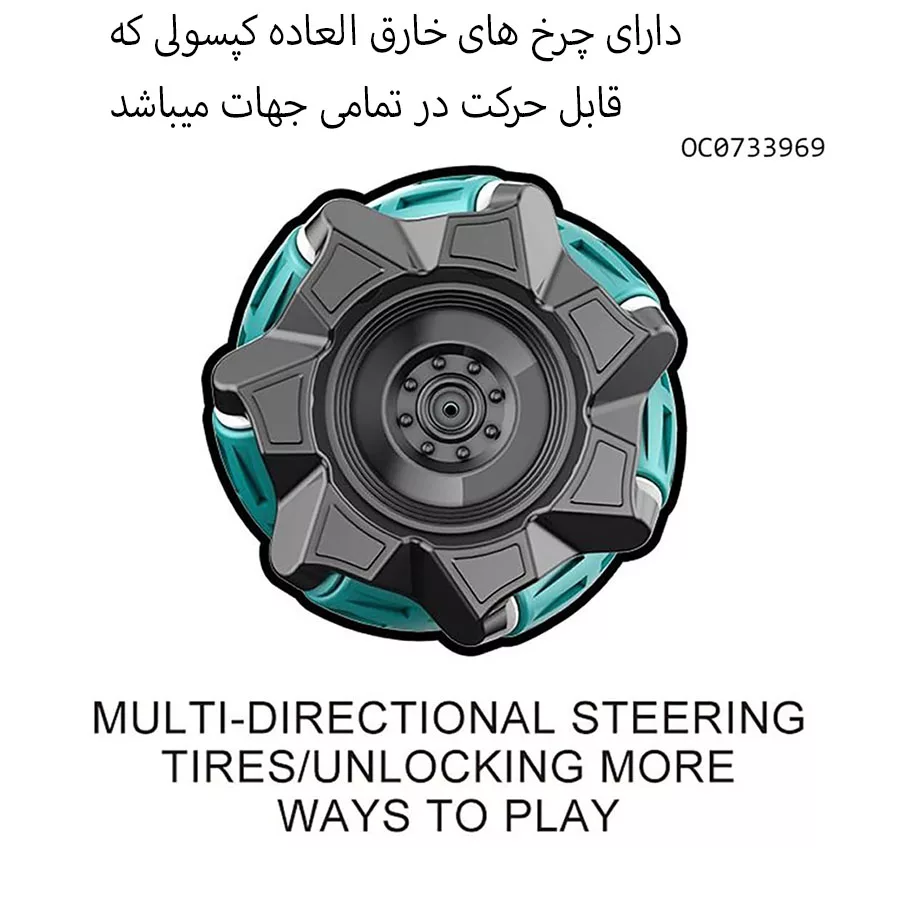 ماشین بازی کنترلی مدل فرمول یک دو ریموت طرح چرخ کپسولی دودزا کد YJ-089-4