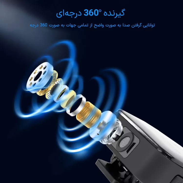 میکروفن یقه ای پلوز مدل wireless Lavalier Dual Lightning