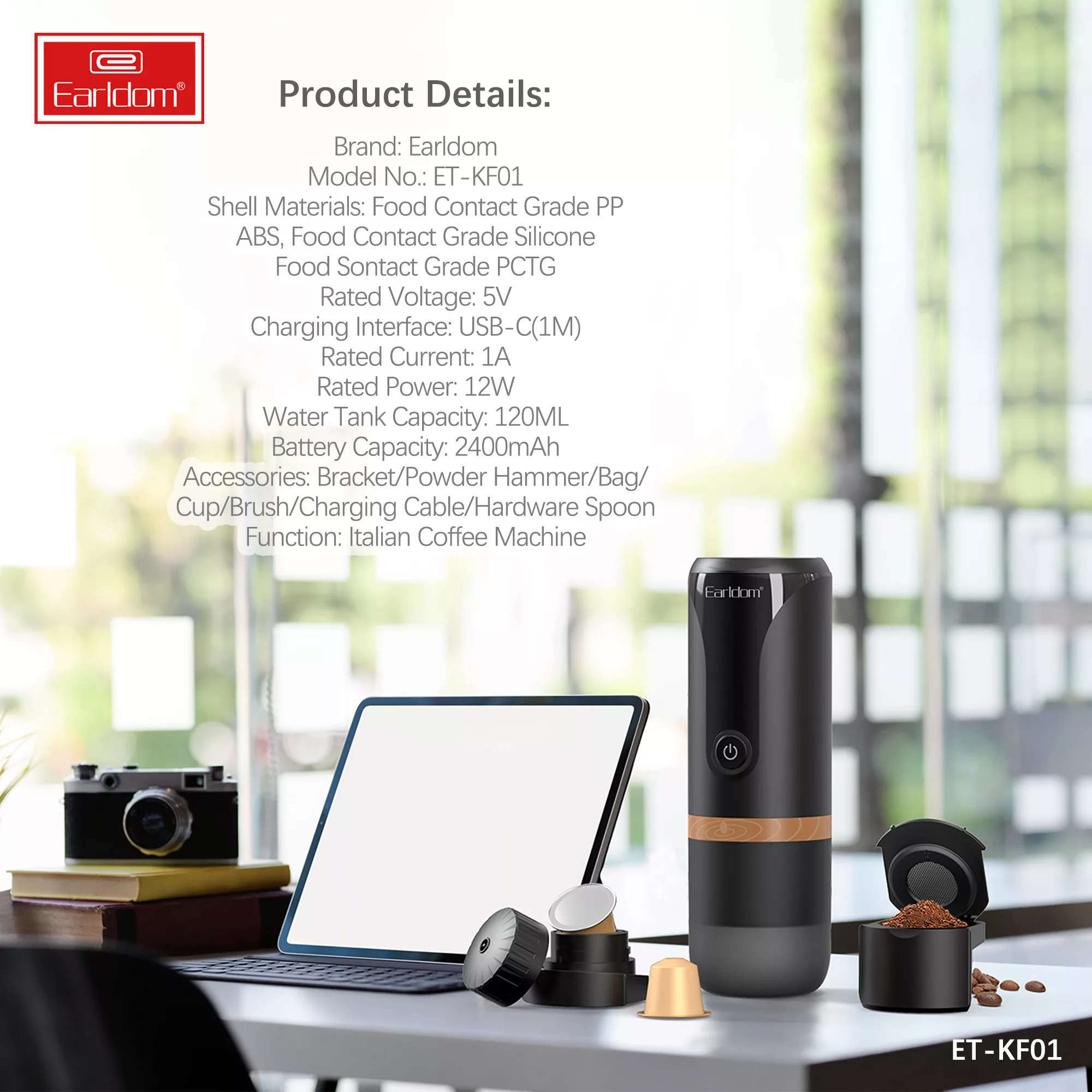 اسپرسوساز سفری ارلدام مدل 2IN1 TRAVEL