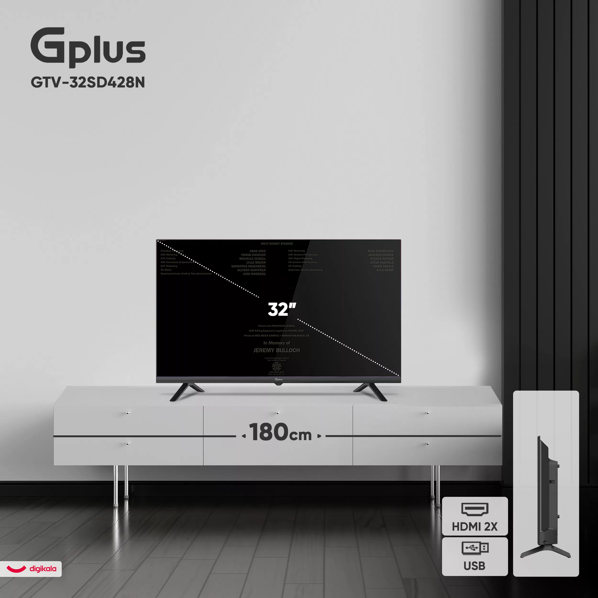 تلویزیون 32 اینچ ال ای دی جی پلاس مدل GTV-32SD428N