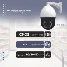 دوربین مداربسته تحت شبکه جنوو مدل JE-IPC-PTZ9280AL-MO-LED