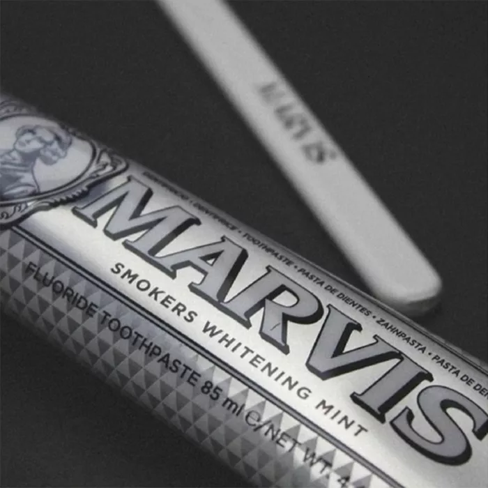 خمیر دندان مارویس مدل Smokers Whitening Mint حجم 85 میلی لیتر