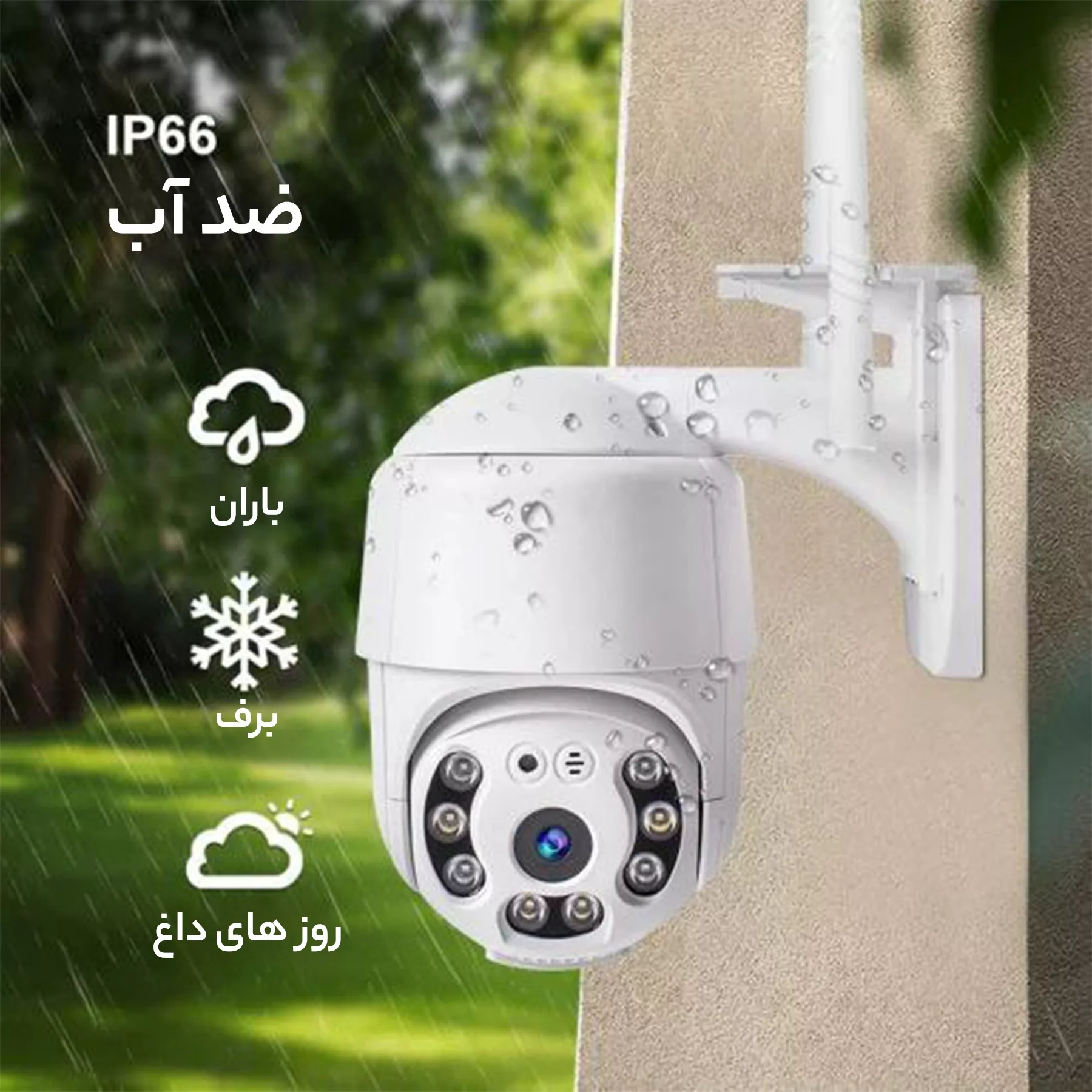 دوربین مداربسته تحت شبکه هوشمند مدل چرخشی بیسیم WIFI V380