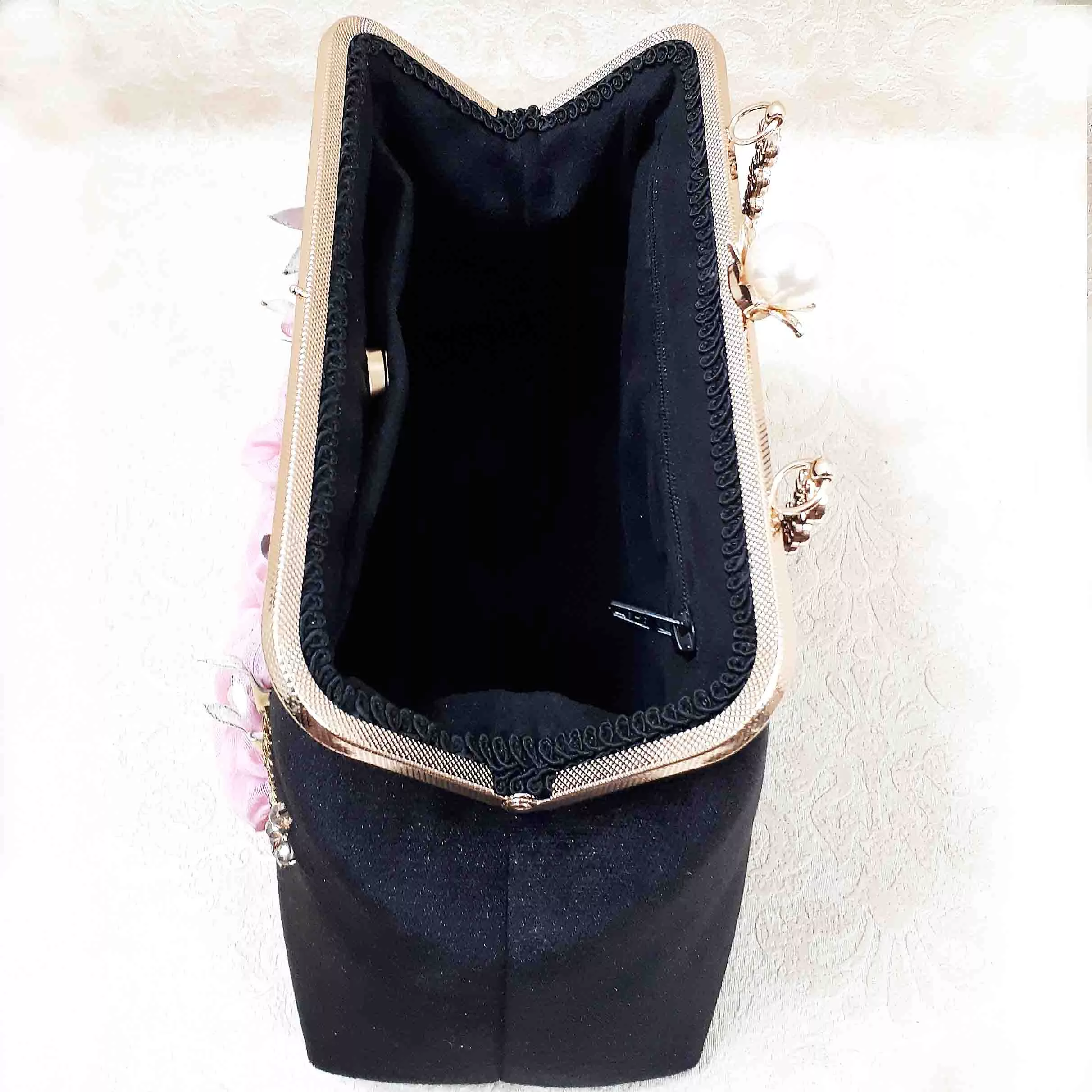 کیف مجلسی زنانه مدل روباندوزی بهاری