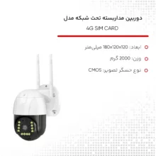 دوربین مداربسته تحت شبکه مدل 4G SIM CARD