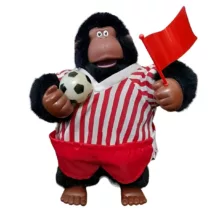 عروسک مدل میمون طرح فوتبالی ارتفاع 25 سانتی متر