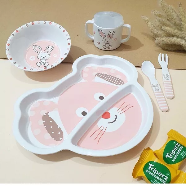 ظرف غذا کودک طرح خرگوش  مجموعه 5 عددی