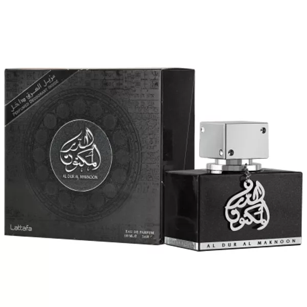 ادو پرفیوم مردانه لطافه مدل al dur al maknoon silver حجم 100 میلی لیتر