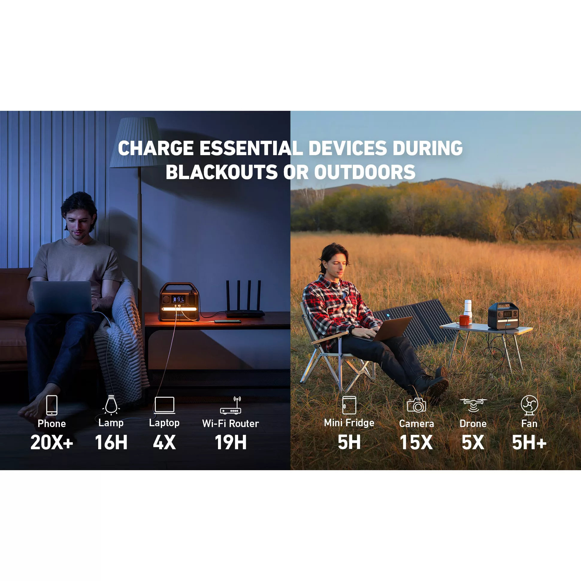 پاوربانک انکر مدل PowerHouse 521 - 256Wh | 200W ظرفیت 256000 میلی آمپر ساعت