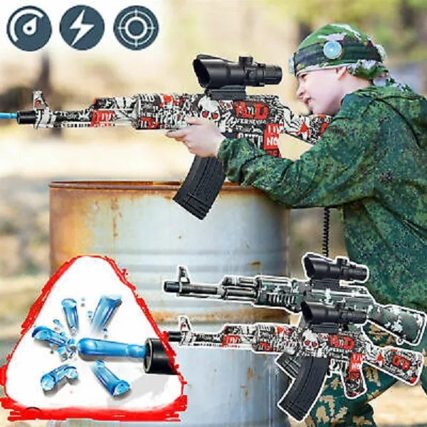 تفنگ بازی مدل کلاشینکف تیر ژله ای AK47