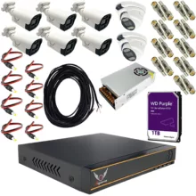سیستم امنیتی دوربین مداربسته رایمون مدل 5 مگاپیکسل کد RP-5M-HI8C-01