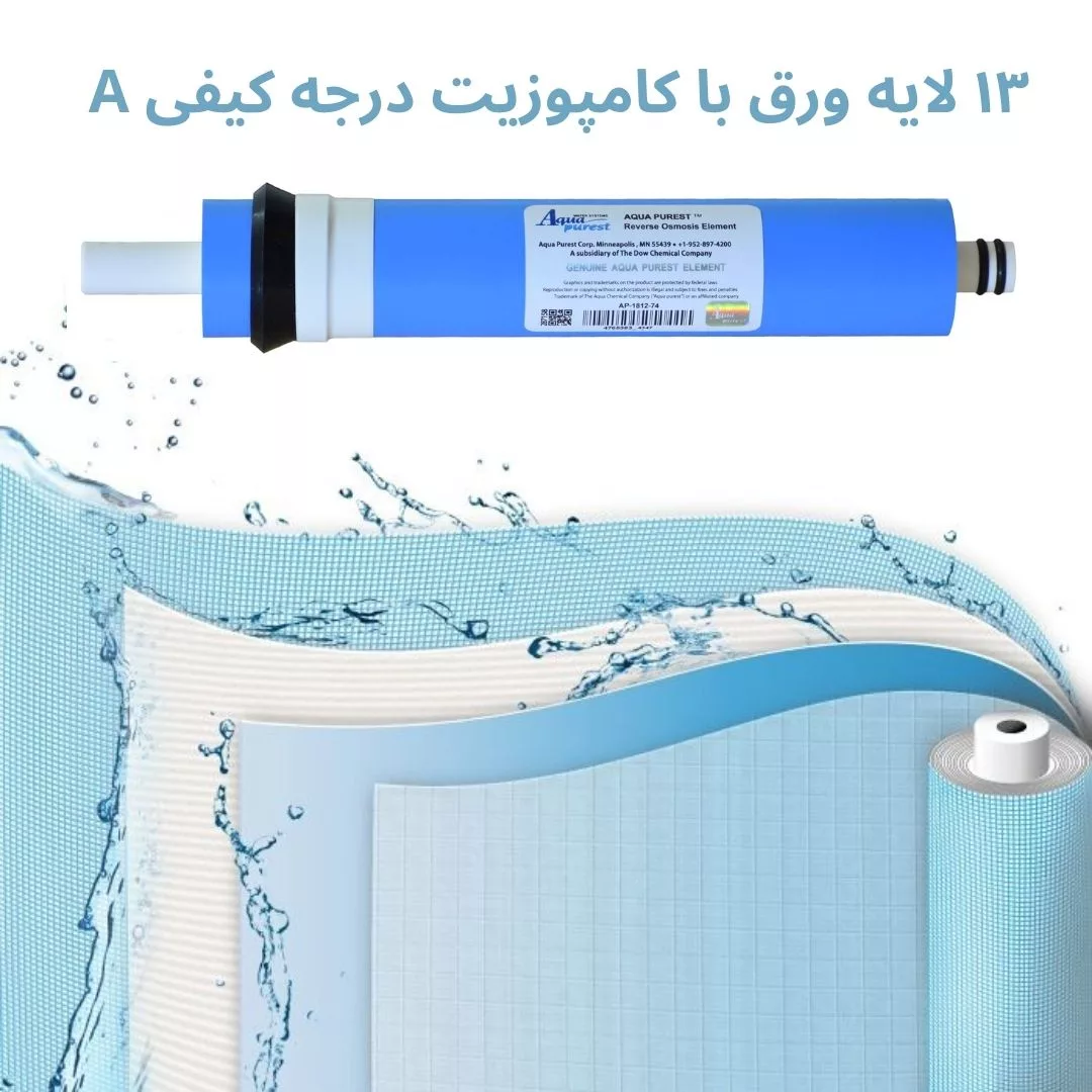 دستگاه تصفیه کننده آب آکوا پیورست مدل WATER SYSTEM 6200 به همرا فیلتر تصفیه آب مدل ممبران