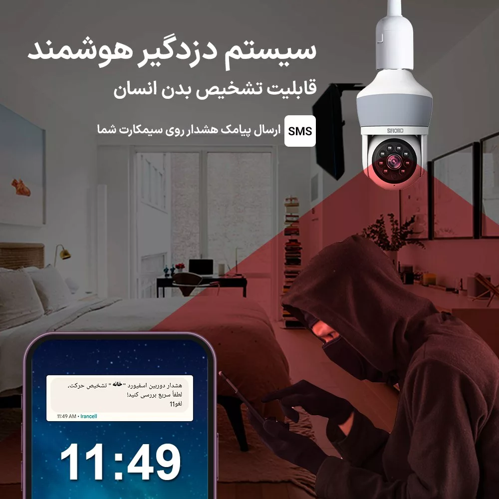 دوربین مداربسته تحت شبکه اسفیورد مدل Z536