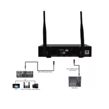 ست میکروفن بیسیم 2 کانال یقه ای و دستی زیکو مدل UH600HC